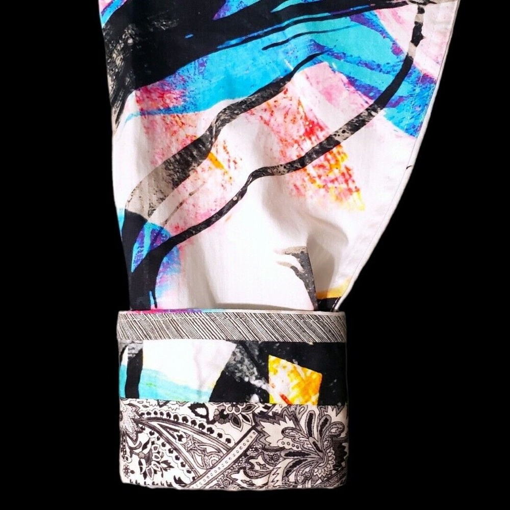 Robert Graham Geometric PROTEUS Abstract $238 Mens Medium Multicolor Sport Shirt - Picture 7 of 10